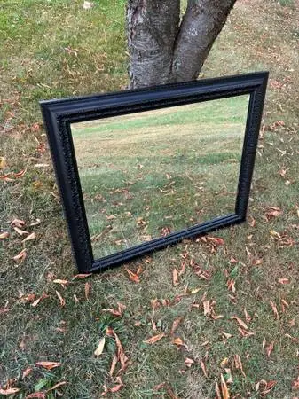 Art in Motion Black framed mirror