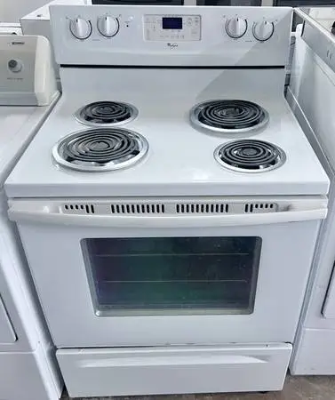 Whirlpool Electric Range , Coil Elements, Self Clean Oven , White 30