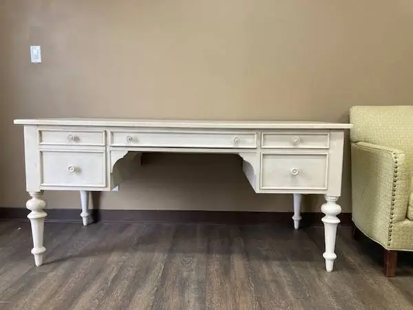 Designer Office Desk Solid Wood Ethan Allen