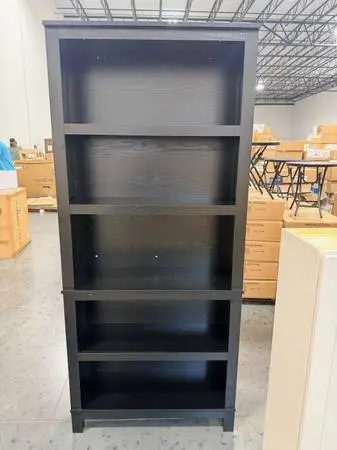 Garvee 5 Tier Bookshelf 69 Tall Bookcase Adjustable Shelves Black