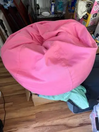 Classic Refillable Cotton Bean Bag Chair - Pink
