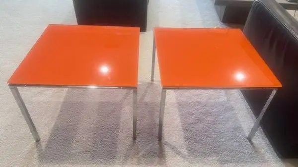 CONTEMPORARY EUROPEAN GLASS TOP TABLES