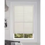 White Dove fabric pull-down blinds