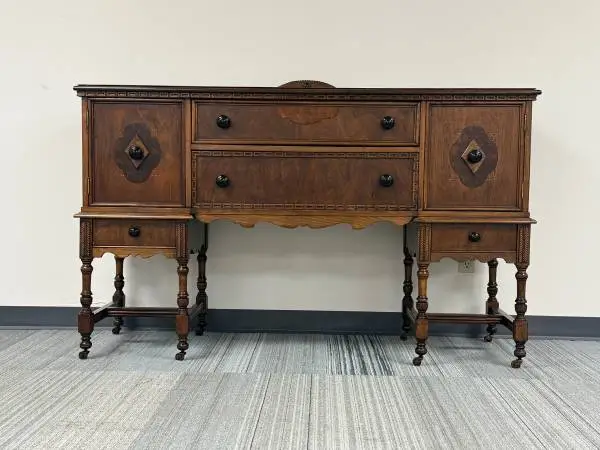 Large Jacobean Style Antique Sideboard / Credenza ~ Great As TV Stand