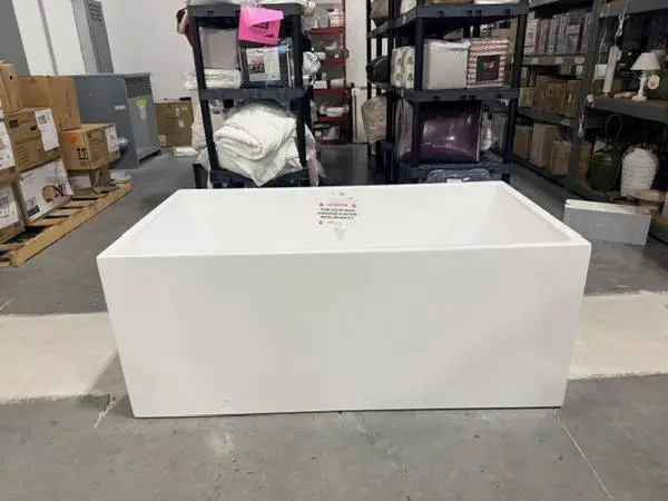 Talence Acrylic Flatbottom Freestanding Soaking Bath Tub Center Drain