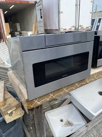 SS Sharp Built In Microwave Drawer 1.2 Cu Ft Model #SMD2470ASY Used