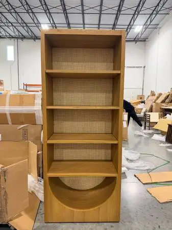 Birch Lane Macneil 84 H x 34.5 W Standard Bookcase Honey Oak Rattan