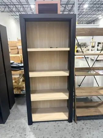 Walker Edison Modern Open Shelf Wood Bookcase Black 4-Shelf
