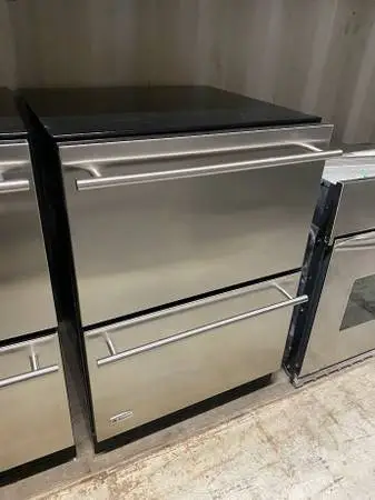 SS GE Double Drawer Refrigerator 5.0 Cu Ft Model #ZIDS240WASS Used