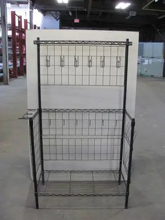 NEW black freestanding metal multi-tier wire rack storage organizer