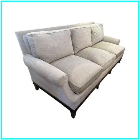 Bench Crafted Bespoke Twill Sofa, Heathered Taupe. Estimated Cost: $14