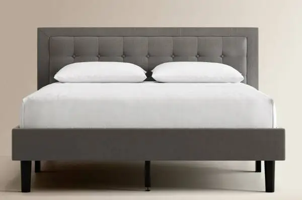 Dream Cloud Gray Upholstered Mornington Queen Bed Frame Brand New