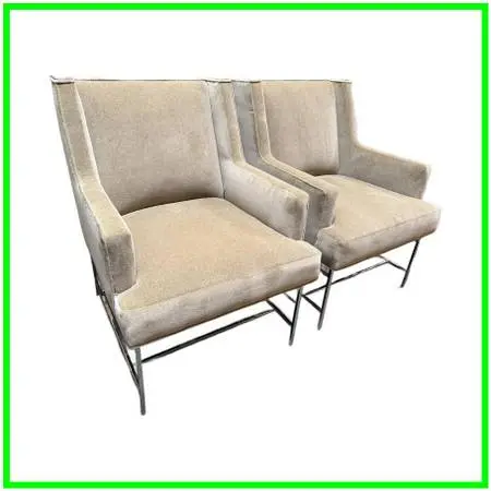Michael Weiss For Vanguard Furniture Mohair Chairs, Pair. Estimated Pr