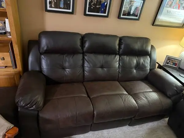 Brown power couch 79” x 36”