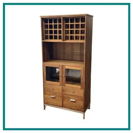 Shell Lake Woodcrafters For Room & Board Linear Walnut Wood Kitchen Hu