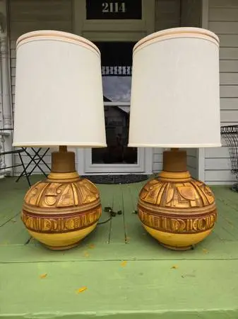 Post Mid Century Modern Lamps by Casual of California