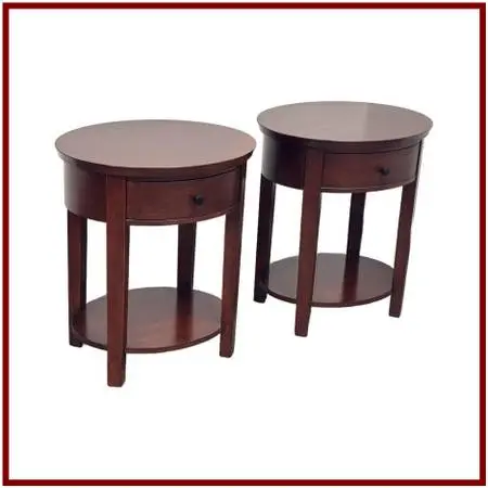 Pottery Barn Valencia Oval Nightstands, Pair