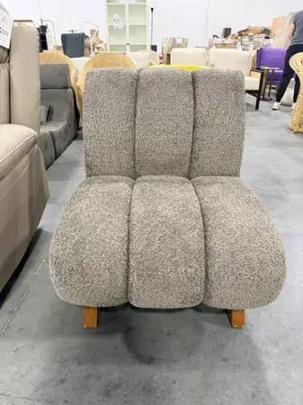 Art Leon Modern Wood And Gray Fabric Accent Sofa Chair Brand New
