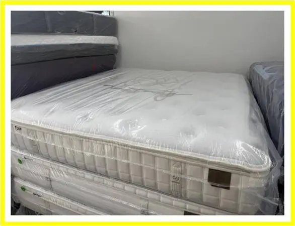 California King Koil Natural Collection Eurotop Mattress & Boxes Bed