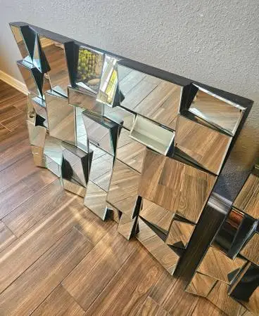 2 LARGE 3D ABSTRACT MODERN MIRRORS!!