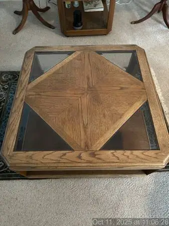 Oak & Glass Table