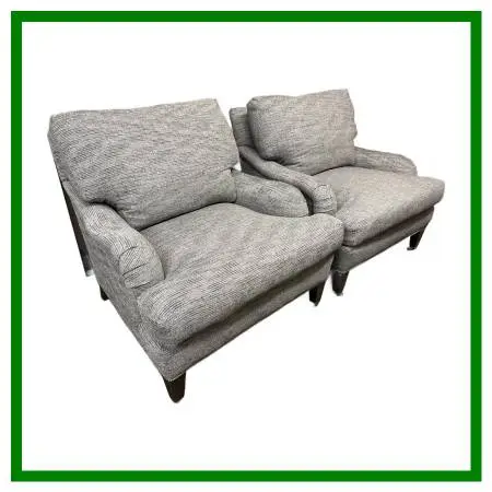 Crate & Barrel Essex Armchairs, Pair