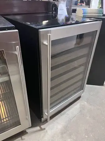 24W SS GE Monogram Wine Cooler Holds 57 Bottles #ZDWR240HABS Used