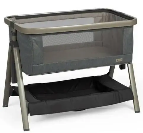 Monbebe Height-Adjustable Baby Bassinet - Black