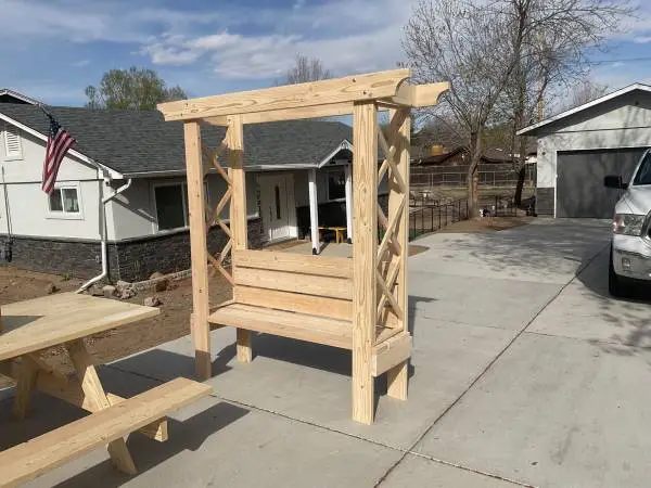 7’ Tall Arbor with bench