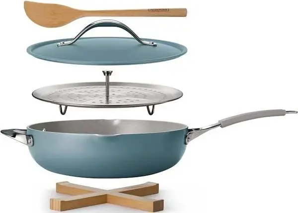 All-in-One Forged 5-Pc. Aluminum Ceramic Jumbo Cooker Set
