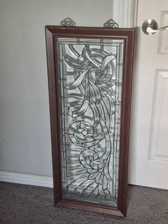 Vintage Textured and Beveled Glass Window