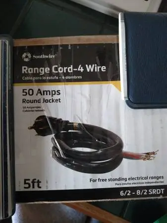 Appliance Power cords, Range, oven new 4 wire Cords. 5ft.