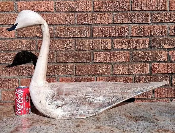 Vintage Antique Folk Art Swan Decoy