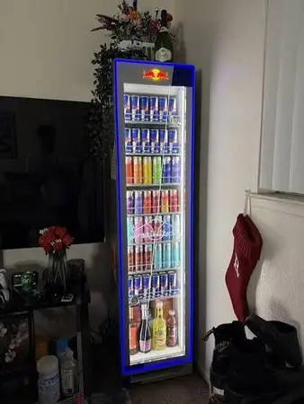 *BRAND NEW* 6.5ft Red Bull Slim Eco Cooler Refrigerator