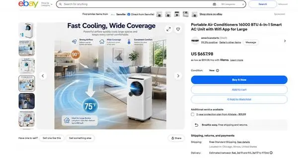 Portable Air Conditioner Strong AC