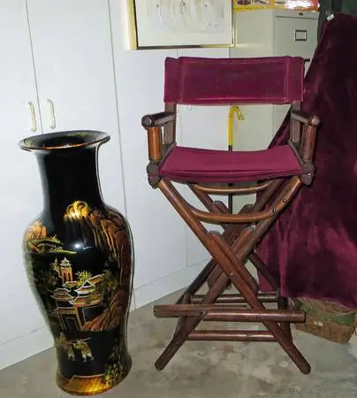 MCM “HOLLYWOOD REGENCY” DIRECTOR’S CHAIR – PREMIUM RATTAN