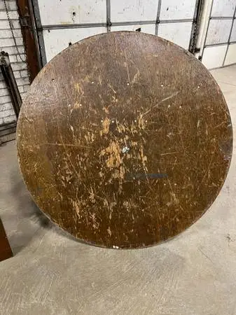 60 round wooden folding table