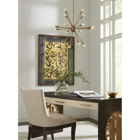 NIB BRUSHED BRONZE/GOLD 24 SPUTNIK CHANDELIER