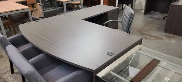 Slate Grey L Shape Desk
