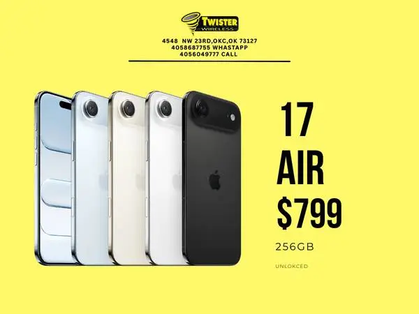 IPHONE 17 AIR WITH APPLE WARRANTY 256GB $799