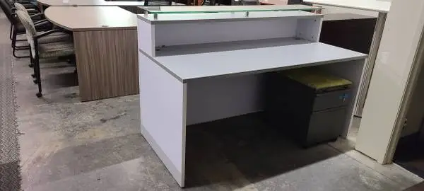White Reception Desk