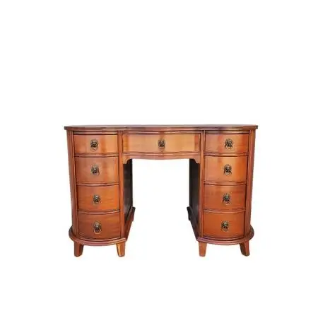 antique Mahogany desk, kidney shape