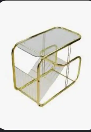 Brass and Glass Side Table