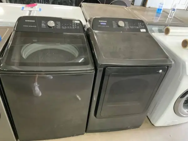 **SAMSUNG BLACK TOP LOAD, ELECTRIC WASHER DRYER SET**ON SALE NOW**