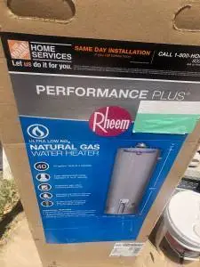 water heater 40 gallon 12 year warranty get installed for $295 extra