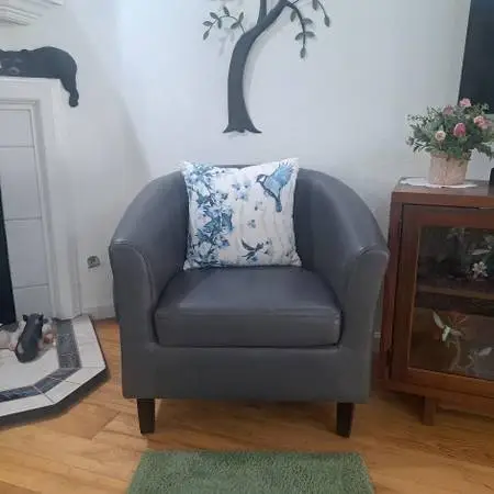 BARREL CHAIR DARK GRAY