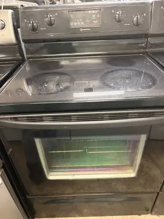 Black Whirlpool Smooth Top Stove