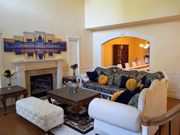 Luxury Persian Sectional Sofa Set with Ottoman