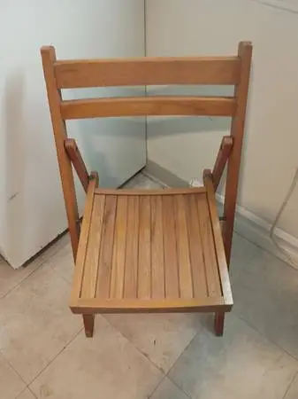 Vintage wooden folding chair