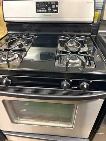 GAS Stainless Steel Whirlpool Stove